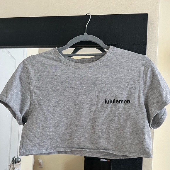 lululemon athletica Tops - Lululemon LA All Yours Boxy Crop T Shirt Logo